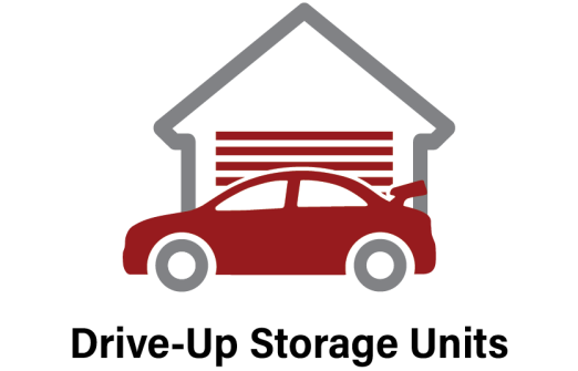 Drive-up storage units icon